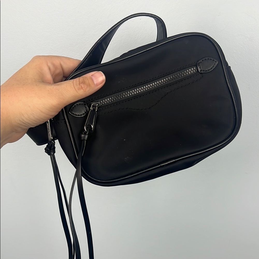 Rebecca Minkoff black zip nylon belt bag/ fanny pack adjustable